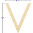 thumbnail image 2 of Pack of 1, 10 Inch x 1/8 Inch V Wood Letters in The Century Gothic Font for Wood Craft Project, Children or Adult Art Work, Home and Holiday Décor and DIY Fun, Made in USA, 2 of 2
