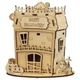 thumbnail image 1 of HUASHENG 3D Wooden Halloween House Puzzles Wood Creative House Puzzle Assembly Model Building Kits To Build For Adults & Kids Halloween Decor Model Kits, 1 of 6