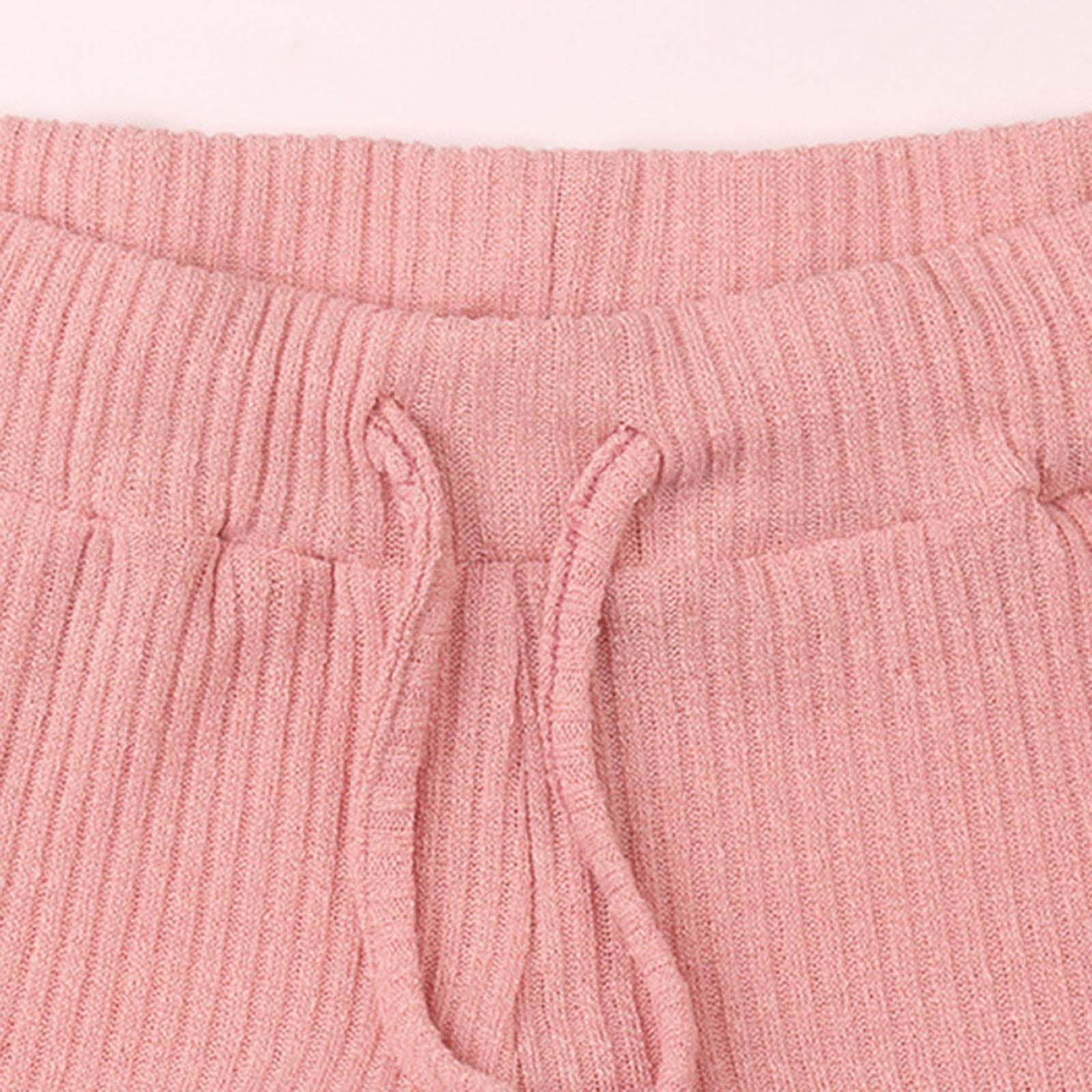 Two Piece Pants Set for Women Casual Plus New Ribbed Knit Lounge Sets for Women 2 Piece Pajamas Long Sleeve Pullover Tops and Joggers Pants Sleepwear Pinky 4XL