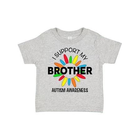 

Inktastic I Support My Brother Autism Awareness Gift Toddler Boy or Toddler Girl T-Shirt