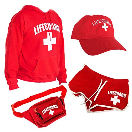 LIFEGUARD Officially Licensed Women Ladies Halloween Costume Bundle