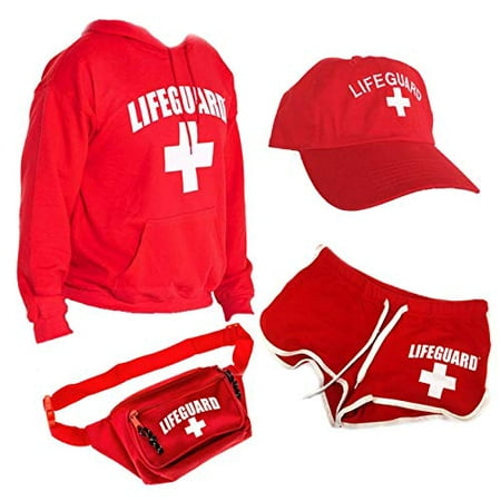 LIFEGUARD Officially Licensed Women Ladies Halloween Costume Bundle Pack (XXL)