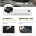 thumbnail image 6 of DEALTOPS Loveseat Sleeper Sofa Bed, Pull-Out Couch - Full Size Black, 6 of 8