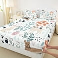 thumbnail image 3 of Homewish Cute Dogs 3pcs Twin Sheet Sets for Teens Boys Girls,Flower Animal Twin Fitted Sheet,Dreamy Princess Breathable Flat Sheet,Ultra Soft Home Decor, 3 of 7