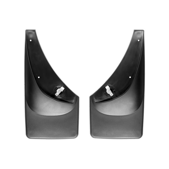WeatherTech Custom No Drill Splash Guard MudFlaps compatible with Sierra, Yukon, Silverado, Suburban, Tahoe, Rear Pair - Black
