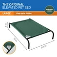 thumbnail image 4 of The Original Coolaroo Elevated Pet Dog Bed, Indoor & Outdoor Use, Durable, Cooling, Brunswick Green, Large, 51" L x 31.50" W x 8" H, 4 of 7