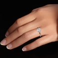 thumbnail image 2 of PEORA IGI Certified 1 Carat G/VS2 Oval Lab Grown Diamond Solitaire Engagement Ring 14K White Gold Size 9, 2 of 6