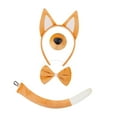 thumbnail image 5 of FVDPWYE Puppy Dog Ears and Long Tail Costume Headdress for Prom Performance Birthday brown, 5 of 9
