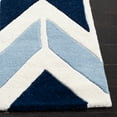 thumbnail image 3 of SAFAVIEH Chatham Gresham Geometric Wool Area Rug, Dark Blue/Light Blue, 5' x 8', 3 of 10