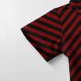thumbnail image 5 of Maean Boys Button down Top Short Sleeve Collared Shirts Striped Causal Summer Beach Tshirts with Pockets, 5 of 7