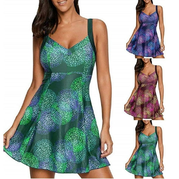 2020 Women's Swimming Costume Ladies Swimsuit Monokini Swimwear Push Up Bikini Dress Walmart.ca