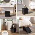 thumbnail image 4 of Cubo otomano STORAGEBUD con papelera pequeña, color negro, 4 of 9