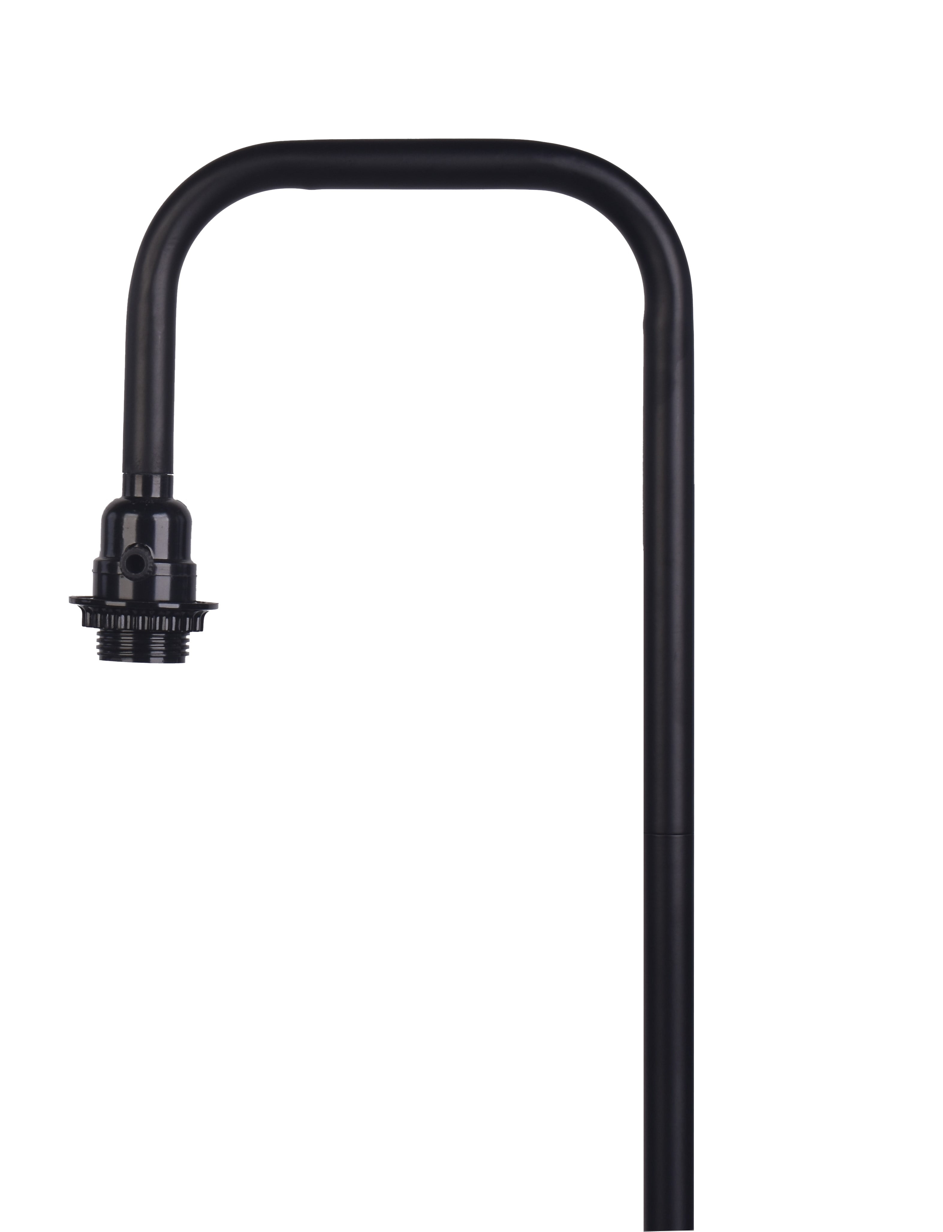 Mainstays Black Metal Floor Lamp with Rope Shade, Transitional Styling, Ideal for Office and Dorms, New