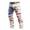 thumbnail image 3 of CONZONE American 250Th Anniversary Mens Cargo Pants Patriotic Usa Flag Graphic Staight Leg Cargo Pants for Men Lightweight Relaxed Fit 4Th Of July Trousers With Pockets, 3 of 4