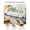 thumbnail image 4 of Green Eucalyptus Leaves Couch Cover for Dogs, Modern Art Farmhouse Plaid Washable Sofa Covers Slipcover for Pets Dogs Futon Cover, Couch Recliner Covers, Oversized Chair Slipcover 71"x91", 4 of 9