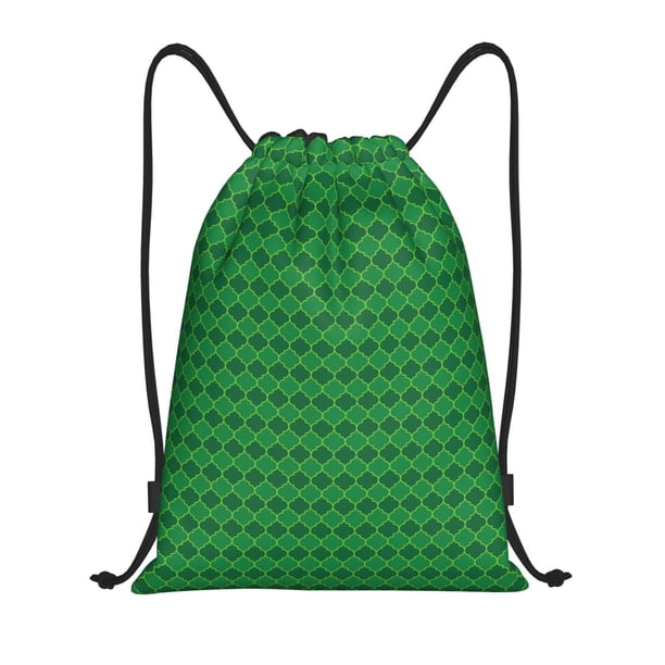 Fotbe Green St. Patrick’s day Bolsa Mochila con Cordón Estampada, Bolsa de Gimnasio Deportiva, Bolsa Cinch, Bolsa con Cordón para Hombres y Mujeres-Medium