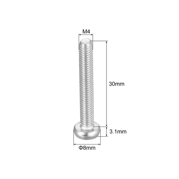 100-Piece M4 X 10mm Pin Torx Security Screws - 304 Stainless Steel, Button Head, Right Hand Thread, Anti-Vandal Fasteners