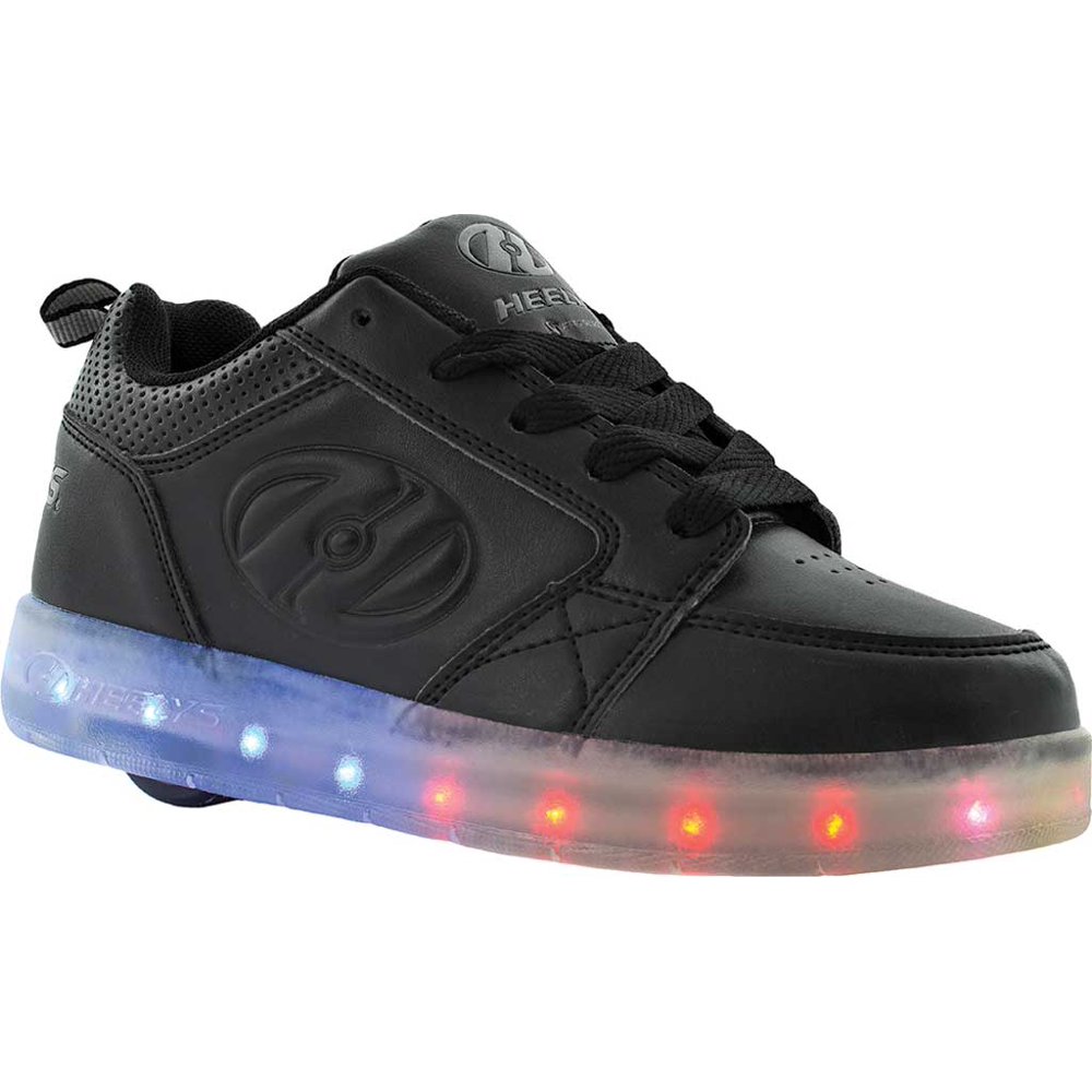 Children's Heelys Premium 1 Lo Light Up Sneaker Triple Black 4 M