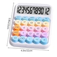 thumbnail image 4 of AYktou Basic Standard Calculators, 4×6 Inch Mini Digital Desktop Calculator with 12-Digit LCD Display Battery-Powered Smart Calculator Macaron Color Calculator Pocket Size for Home Office, White, 4 of 7
