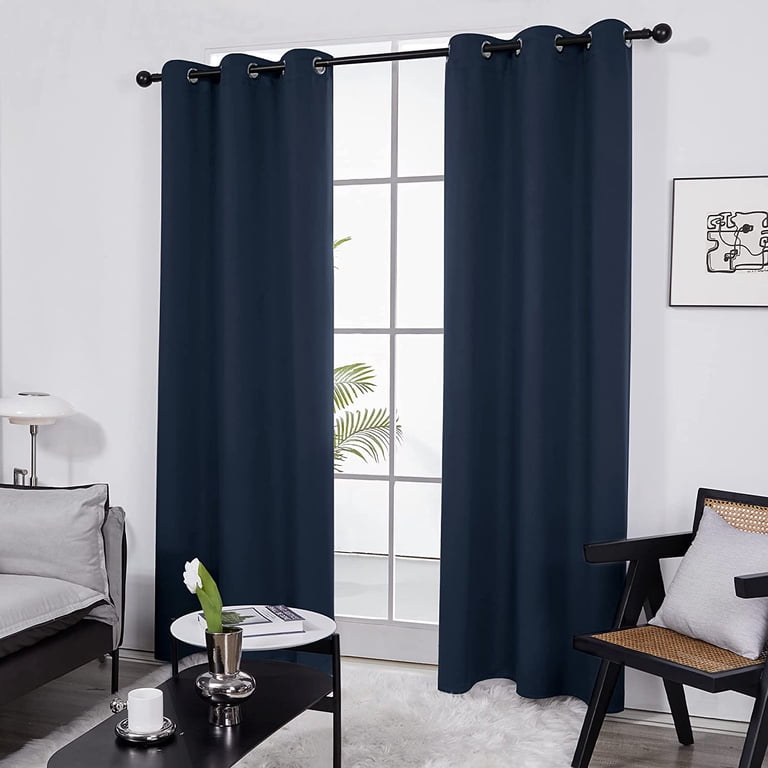 Blackout Curtains 2-Pack, 38x84 Inches, Navy Blue photo 7