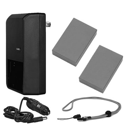 Olympus E-PL5 High Capacity Intelligent Batteries (2 Units) + AC/DC Travel Charger + Nw Direct Microfiber Cleaning Cloth.
