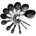 thumbnail image 2 of Juego de 12 cucharas y tazas medidoras, ideal para la cocina seca. Negro, 2 of 9