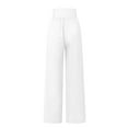 thumbnail image 4 of High Waisted Trousers for Women Casual Loose Wide Leg Pants with Side Pockets Ladies Solid Color Palazzo Trousers Baggy Lounge Long Pants for Beach Travel Vavation, 4 of 5