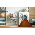 thumbnail image 2 of Ahgly Tapis Rond Lavable en Machine Intérieur Transitionnel Acajou Brun, 6 Pieds Rond, 2 of 7
