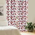 thumbnail image 3 of Ambesonne Leaves 4-Panel Curtains, Modern Abstract Leaf Motif, 56"x95", Pale Blue Ruby, 3 of 4