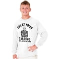 thumbnail image 3 of Delay Talking Until After Game Sports Men's Long Sleeve Tee T Shirt Brisco Brands X, 3 of 6