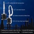 thumbnail image 2 of Gem Stone King 925 Sterling Silver Black Onyx Dangle Earrings for Women (3.27 Cttw, Gemstone December Birthstone, Octagon 8X6MM), 2 of 6
