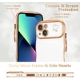thumbnail image 2 of for iPhone 14 Case 6.1 inch,Cute Curly Wave Frame Case with Love Heart Pattern,Luxury Plating Edge Full Camera Protection Shockproof Phone Case for Women Girls-White, 2 of 16