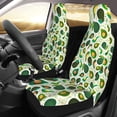 thumbnail image 3 of Fotbe Green Avocado (2) Pattern Automotive Seat Covers for Cars Trucks and SUVs – Car Seat Covers for Front Seats,Protective Seat Covers,Vehicle Seat Covers, Set of 2, 3 of 9