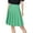 Green, variant on Womens High Waisted Pleated Tennis Skirt School A-Line Skater Skirts with Lining Shorts Red S