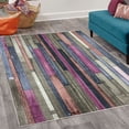 thumbnail image 2 of Wooden Print Decorative Rug, Old Hardwood Floor Plank Grunge Lodge Garage Natural Rural Graphic, Quality Carpet for Bedroom Dorm and Living Room, 6 Sizes, Fuchsia, by Ambesonne, 2 of 4