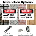 thumbnail image 3 of (2 Pack) Hot Metal OSHA Danger Sign 18 Inch X 12 Inch Indoor / Outdoor Rust-Free Aluminum Metal Signs for Workplace, Workshop, and Construction Site, Made in the USA, 3 of 8
