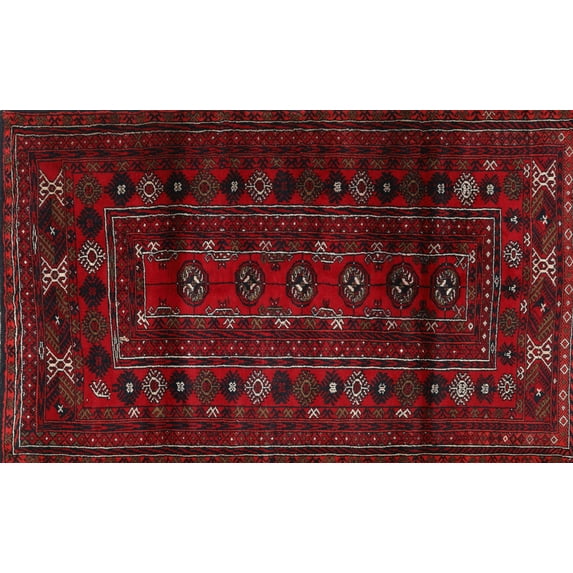 Ahgly Company Machine Washable Indoor Rectangle Traditional Bakers Brown Area Rugs, 2' x 4'