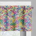 thumbnail image 5 of Ambesonne Wave Valance & Curtain, Funky Doodle Summer Art, 55"x45", Multicolor, 5 of 6