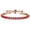 Red, variant on Elegant Crystal Cubic Zircon Bracelet Adjustable Bangle Women Wedding Jewellery-Rose Gold
