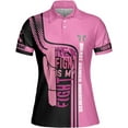thumbnail image 2 of Personalized Breast Cancer 3D Polo Shirt, Pink Ribbon Awareness Polo, Survivor Pride Shirt Breast Cancer Tshirt (S), 2 of 4
