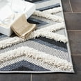 thumbnail image 3 of SAFAVIEH Cottage Ferdinand Geometric Indoor/Outdoor Runner Rug, Ivory/Black, 2' x 8', 3 of 9