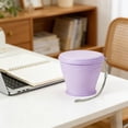 thumbnail image 5 of Vaso de agua plegable de silicona de 200 ml con tapa y cuerda colgante, vaso portátil para viajes y campamentos para bebidas calientes y frías, verde, azul, rosa, morado, 5 of 5