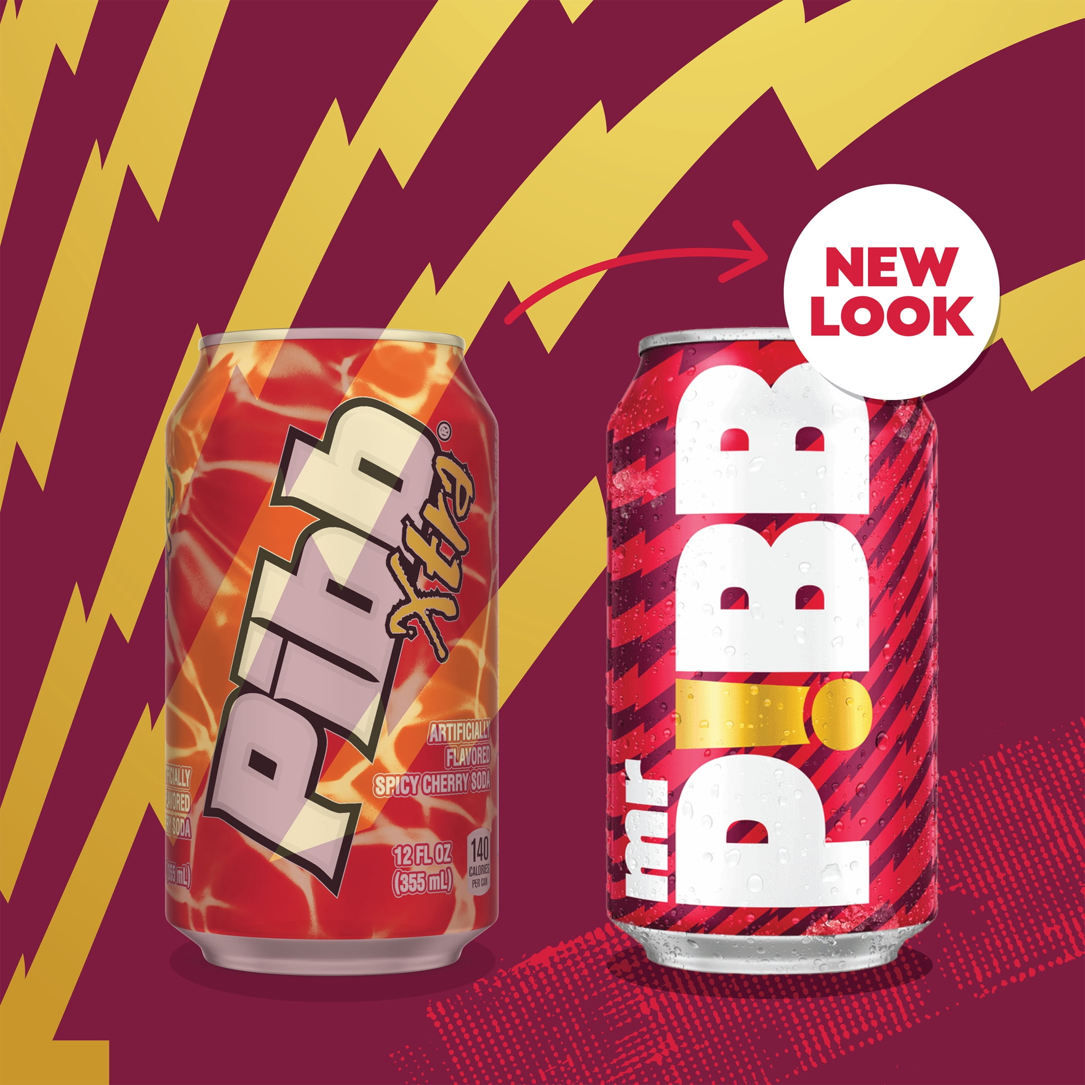 Mr. Pibb Cherry Soda Pop Fridge Pack Cans, 12 fl oz, 12 Pack