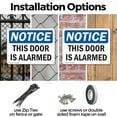 thumbnail image 3 of (2 Pack) This Door Is Alarmed OSHA Notice Sign 18 Inch X 12 Inch Plastic Sign, Weather Resistant, UV Protected for Workplace, Business, and Construction Site, Made in the USA, 3 of 8
