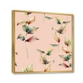 thumbnail image 3 of Designart 'Autumn Pink Leaves with Branch On Pastel Colors' Traditional Framed Canvas Wall Art Print, 3 of 5