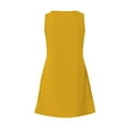 thumbnail image 4 of Kagetolytai Dresses for Women 2024 Women's Casual Sundress with Pockets Summer Boho Beach Dress T-Shirts Dress V Neck Loose Tank Dresses Summer Dresses for Women 2024 Yellow 2XL, 4 of 7