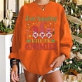 thumbnail image 3 of Savings Clearance 2025! asdoklhq Clearance Plus Size Christmas Clothing,Christmas Sweatshirt for Women Oversized Graphic Casual Crewneck Long Sleeve Pullover Sweatshirt Tops Shirt Blouse, 3 of 5