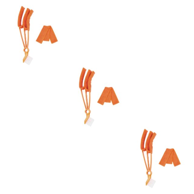 Transemion Microfiber Cleaning Brush Durable And User Friendly Easy To Clean Blinds Window Duster Scratch-proof PP Made Orange + Cloth 3Set