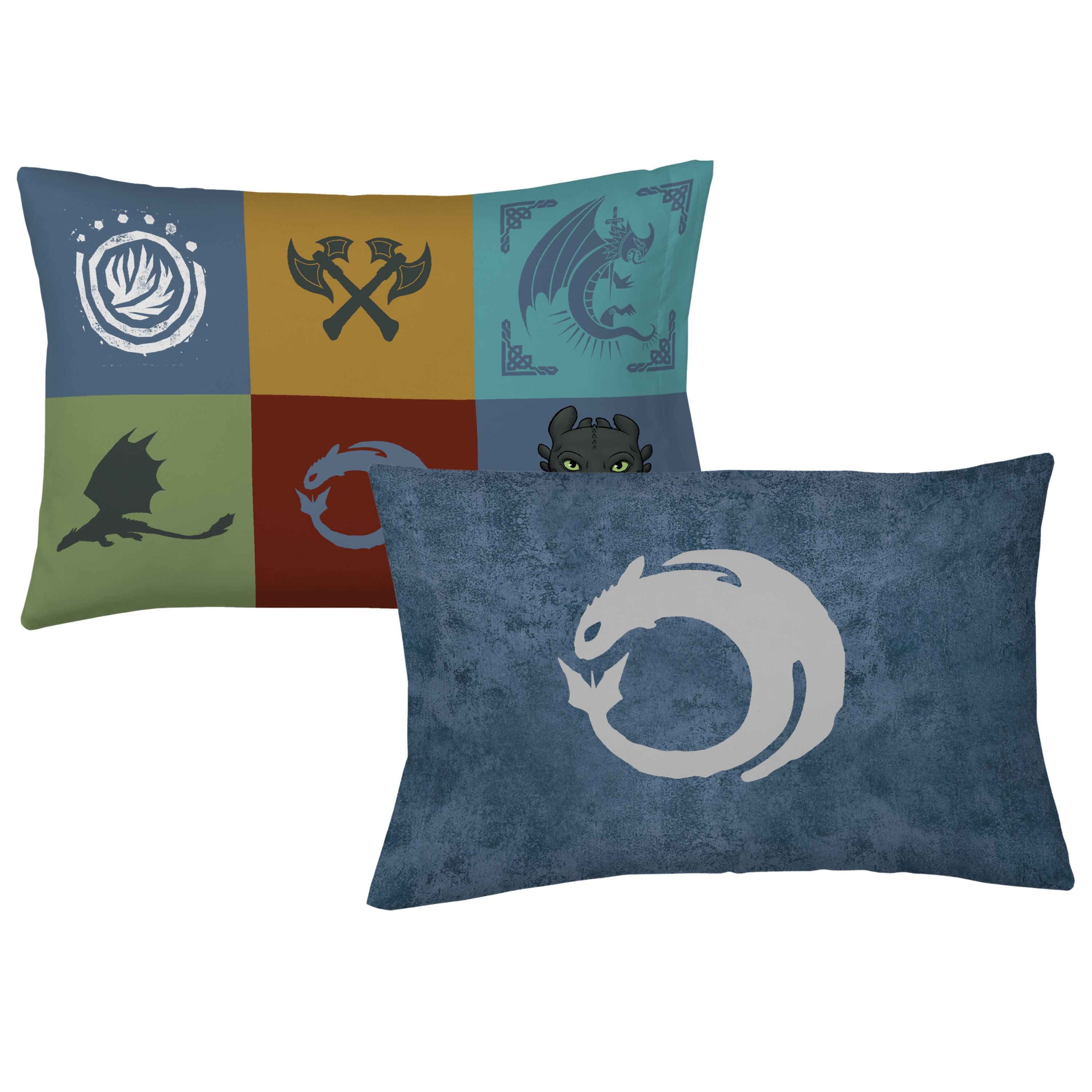 How to Train Your Dragon Kids Twin Bed in a Bag, 4-Piece Bedding Set, Comforter and Sheets