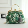 thumbnail image 6 of Jiibva Retro Shoulder Chain Messenger Clutch Chinese Style Embroidered Jacquard Women's Evening Bags, 6 of 7